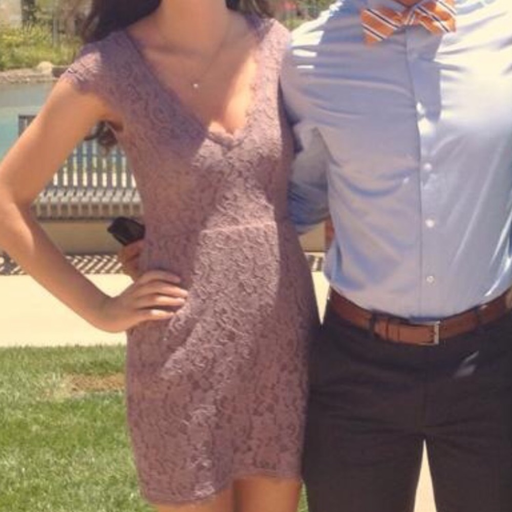 Lace mauve dress